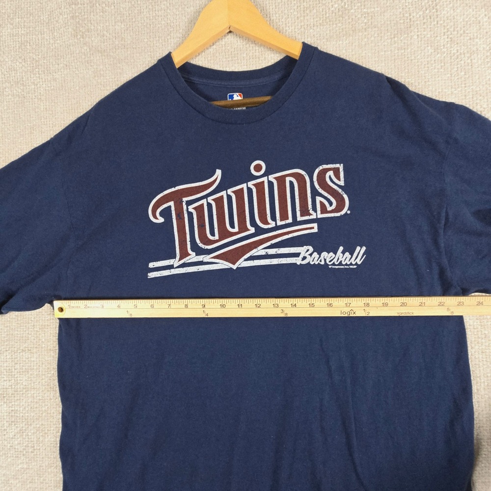 MLB Minnesota Twins Mens 2XL Navy Blue Baseball Graphic T-Shirt VF Imagewear - Picture 5 of 6